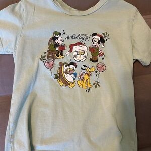 Disney Christmas Holiday Graphic Tee - Mint Green